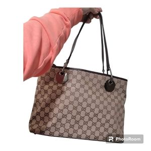 Vintage Gucci Eclipse Canvas Tote